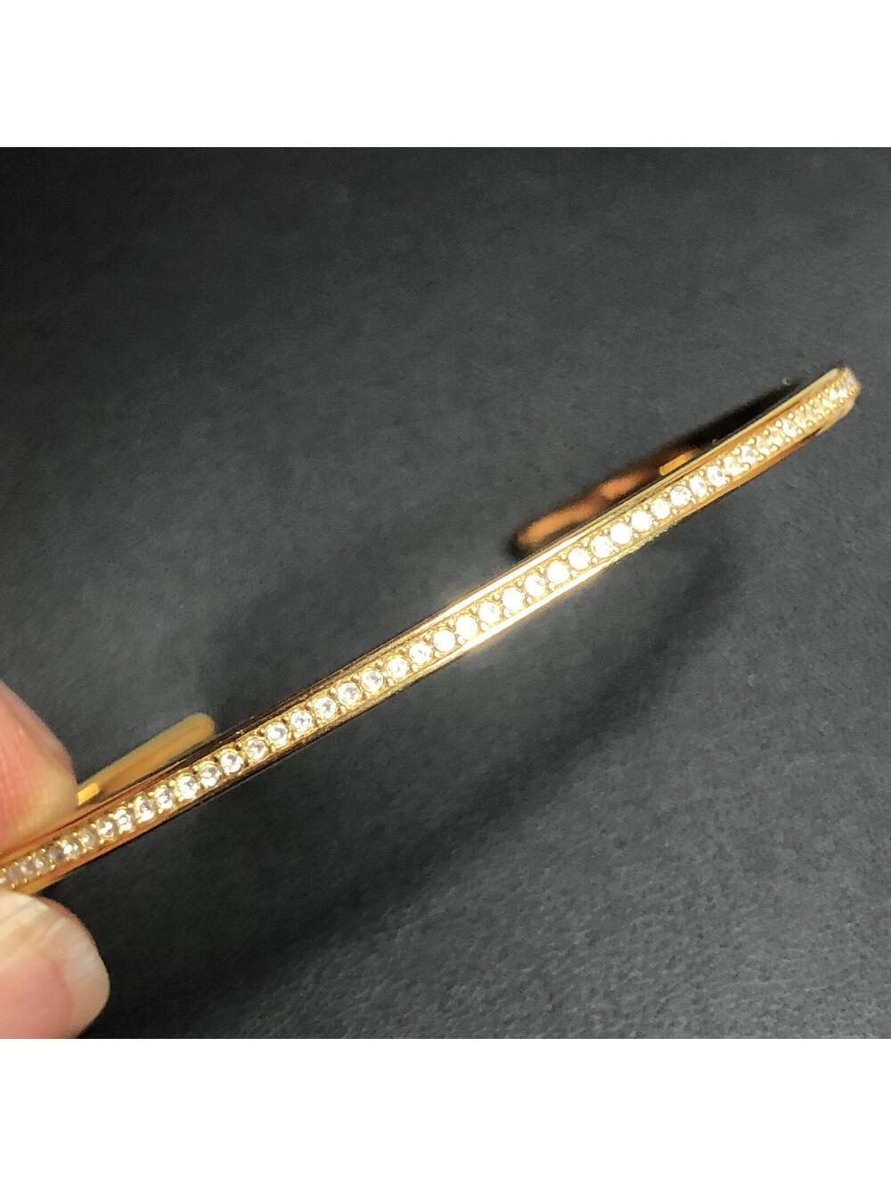 5149 Michael Kors goldtone Thin crystal cuff Bracelet